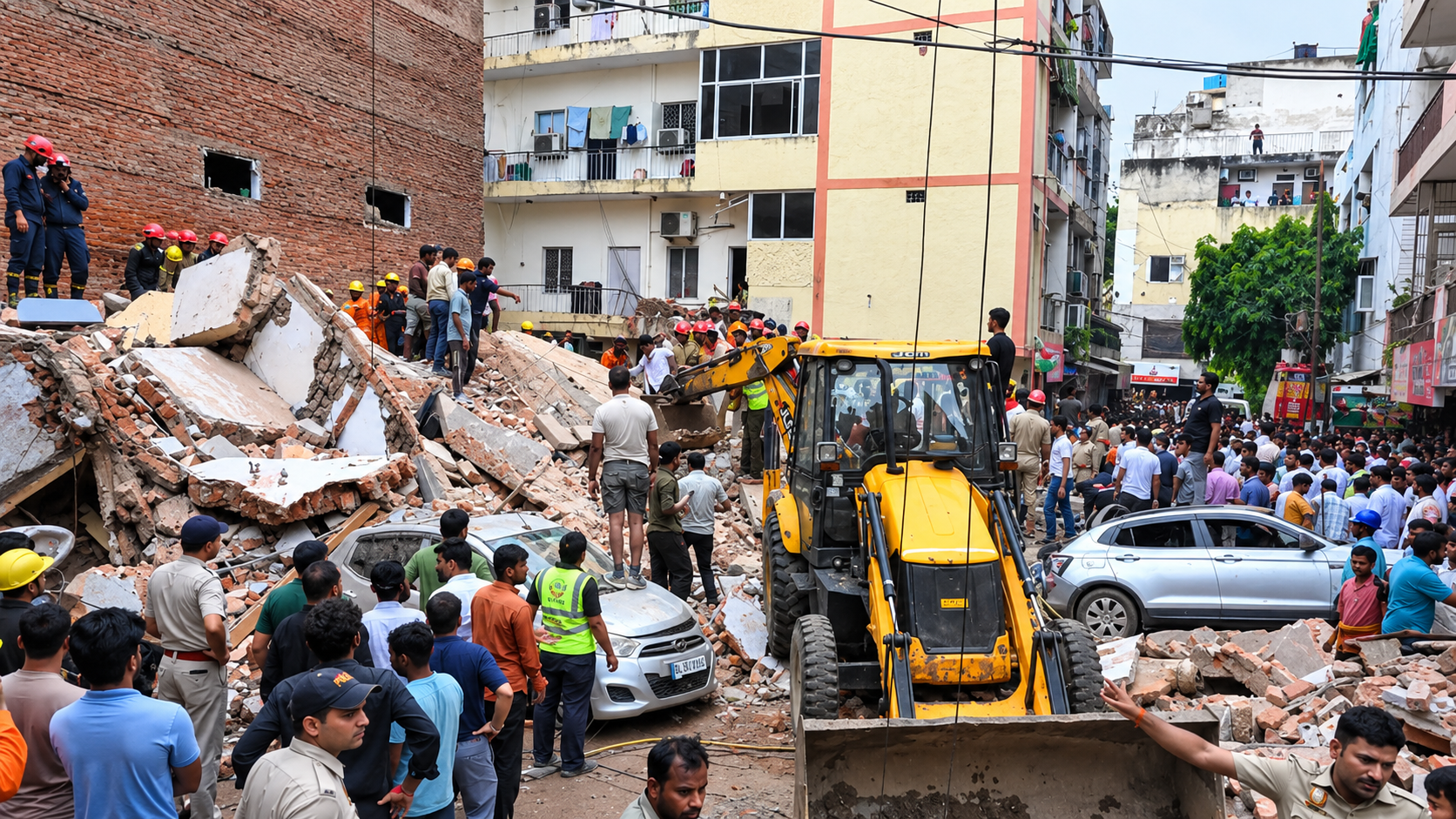 Delhi building collapse